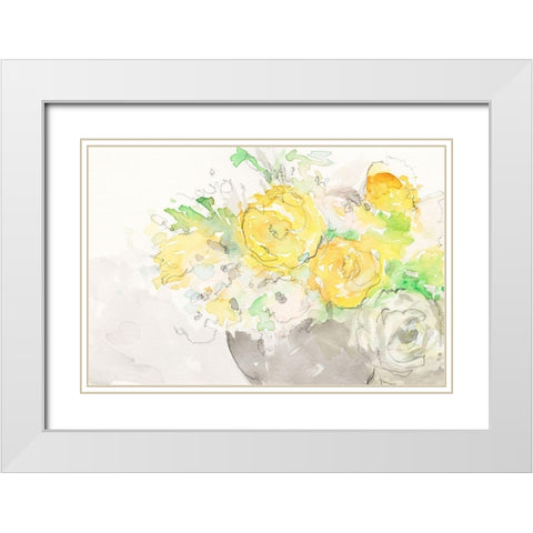 Summer Grace I White Modern Wood Framed Art Print with Double Matting by Dixon, Samuel