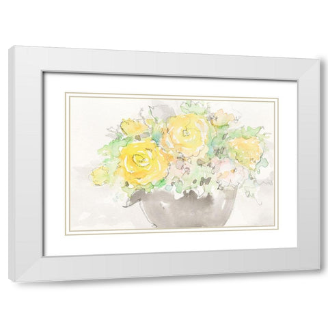 Summer Grace II White Modern Wood Framed Art Print with Double Matting by Dixon, Samuel