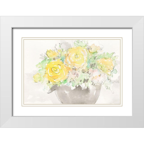 Summer Grace II White Modern Wood Framed Art Print with Double Matting by Dixon, Samuel