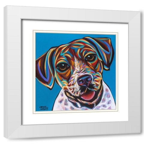 Dog Besties I White Modern Wood Framed Art Print with Double Matting by Vitaletti, Carolee