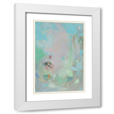 Pastel Whimsy I White Modern Wood Framed Art Print with Double Matting by Iafrate, Sandra