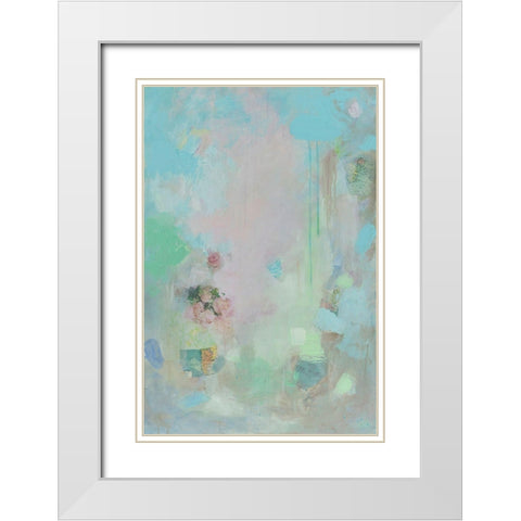 Pastel Whimsy I White Modern Wood Framed Art Print with Double Matting by Iafrate, Sandra