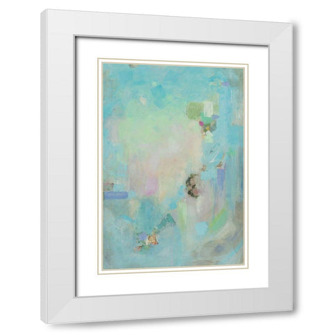 Pastel Whimsy II White Modern Wood Framed Art Print with Double Matting by Iafrate, Sandra