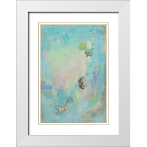 Pastel Whimsy II White Modern Wood Framed Art Print with Double Matting by Iafrate, Sandra