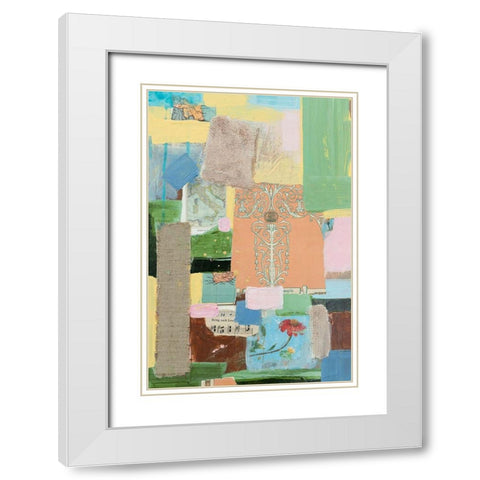 Collected Things IV White Modern Wood Framed Art Print with Double Matting by Iafrate, Sandra