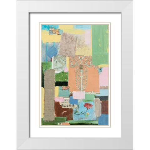 Collected Things IV White Modern Wood Framed Art Print with Double Matting by Iafrate, Sandra