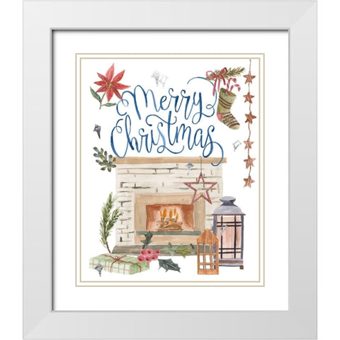 O Holy Night I White Modern Wood Framed Art Print with Double Matting by Wang, Melissa