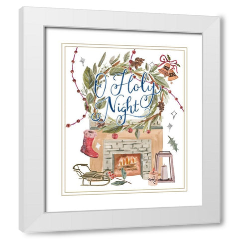 O Holy Night II White Modern Wood Framed Art Print with Double Matting by Wang, Melissa