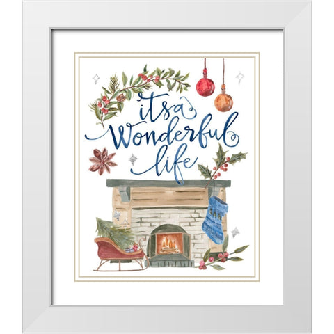 O Holy Night IV White Modern Wood Framed Art Print with Double Matting by Wang, Melissa
