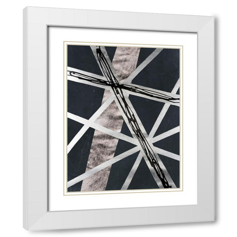 Scaffolds I in Silver White Modern Wood Framed Art Print with Double Matting by Lam, Vanna