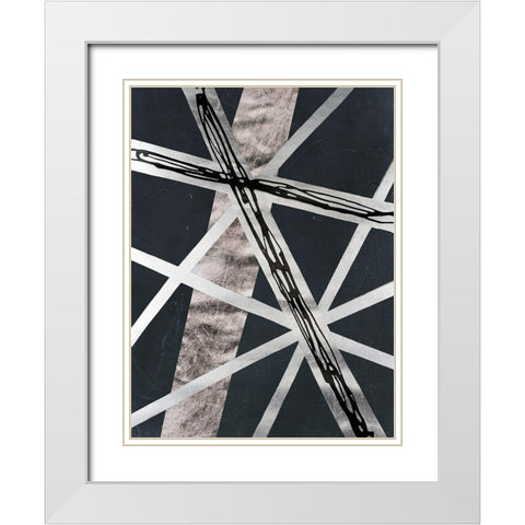 Scaffolds I in Silver White Modern Wood Framed Art Print with Double Matting by Lam, Vanna