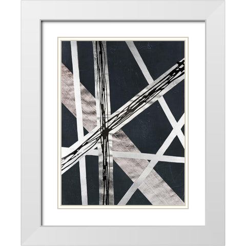 Scaffolds II in Silver White Modern Wood Framed Art Print with Double Matting by Lam, Vanna