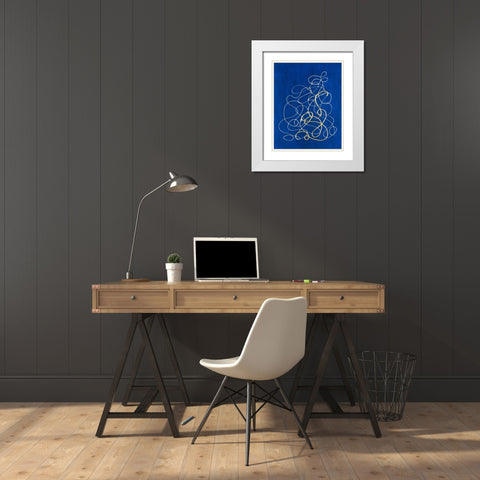 Adagio II White Modern Wood Framed Art Print with Double Matting by Lam, Vanna