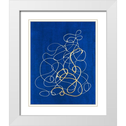 Adagio II White Modern Wood Framed Art Print with Double Matting by Lam, Vanna