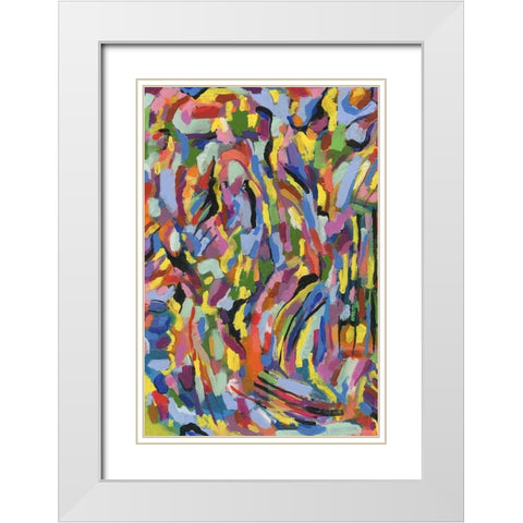 Scram I White Modern Wood Framed Art Print with Double Matting by Galapon, Nikki