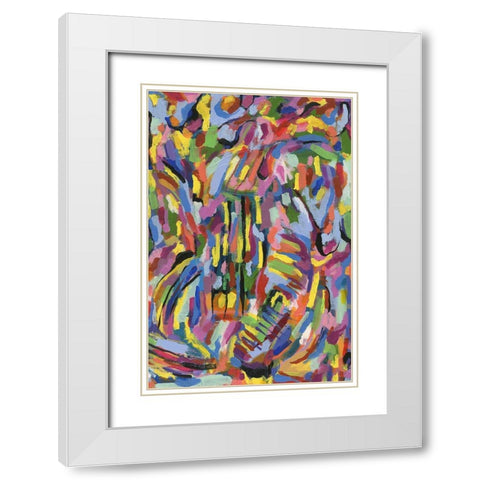 Scram II White Modern Wood Framed Art Print with Double Matting by Galapon, Nikki