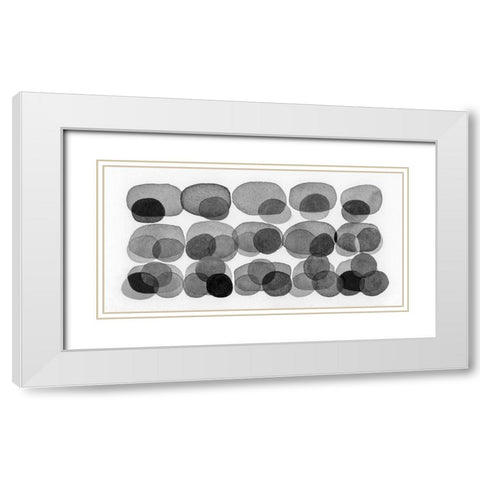 Aureole II White Modern Wood Framed Art Print with Double Matting by Galapon, Nikki