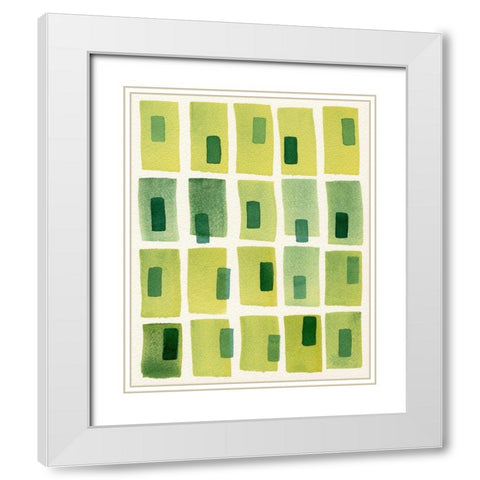 Olive Stack II White Modern Wood Framed Art Print with Double Matting by Galapon, Nikki