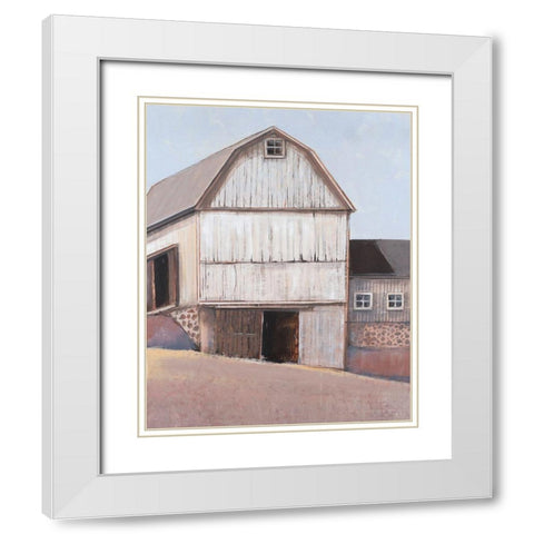 Barn Textures I White Modern Wood Framed Art Print with Double Matting by OToole, Tim