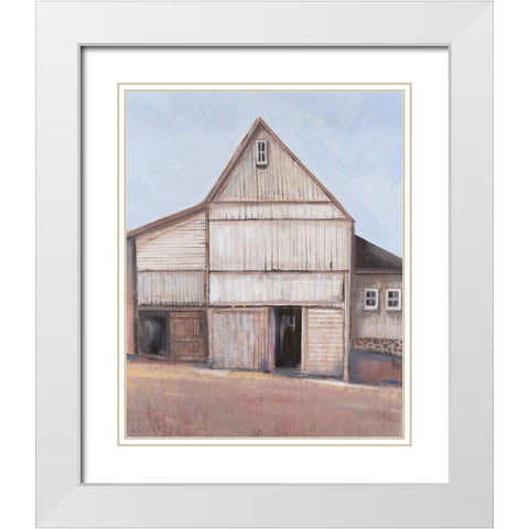 Barn Textures II White Modern Wood Framed Art Print with Double Matting by OToole, Tim