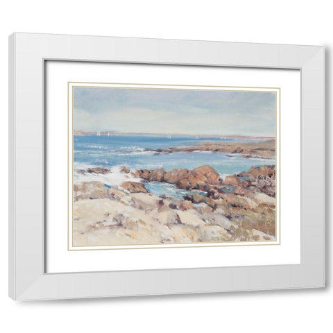 Sound of the Sea I White Modern Wood Framed Art Print with Double Matting by OToole, Tim