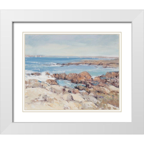 Sound of the Sea I White Modern Wood Framed Art Print with Double Matting by OToole, Tim