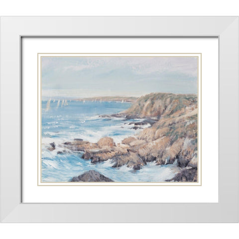 Sound of the Sea II White Modern Wood Framed Art Print with Double Matting by OToole, Tim