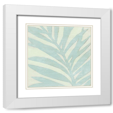 Spa Palms I White Modern Wood Framed Art Print with Double Matting by Vess, June Erica