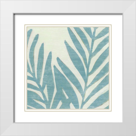 Spa Palms VII White Modern Wood Framed Art Print with Double Matting by Vess, June Erica