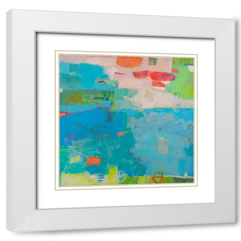 Natant I White Modern Wood Framed Art Print with Double Matting by Jachimiec, Sue