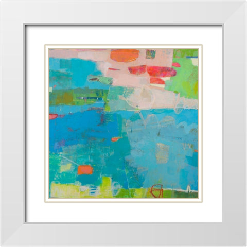 Natant I White Modern Wood Framed Art Print with Double Matting by Jachimiec, Sue