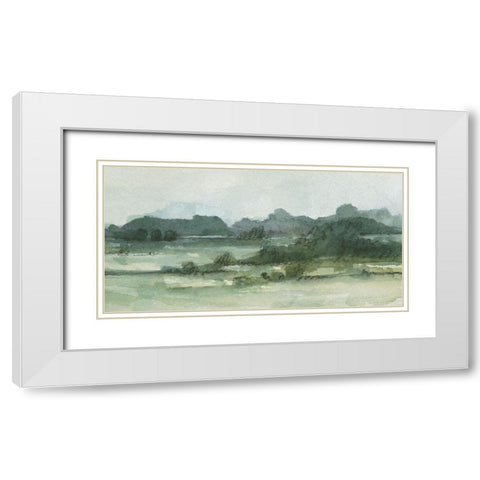 Marshy Landscape II White Modern Wood Framed Art Print with Double Matting by Caroline, Emma