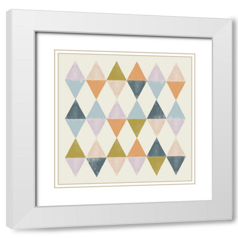 Deco Diagram I White Modern Wood Framed Art Print with Double Matting by Barnes, Victoria