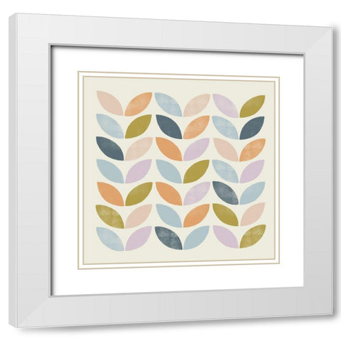 Deco Diagram IV White Modern Wood Framed Art Print with Double Matting by Barnes, Victoria