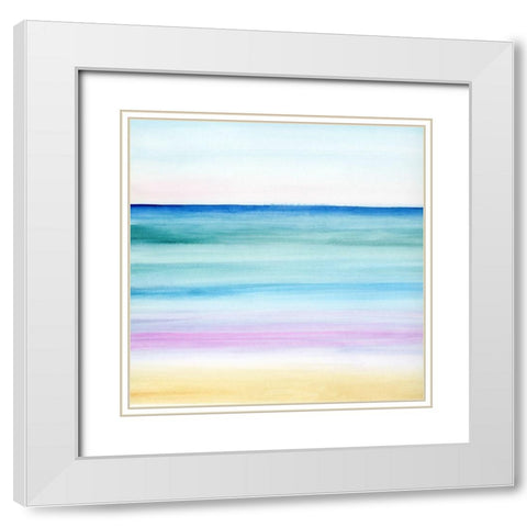 Dawn on the Bay I White Modern Wood Framed Art Print with Double Matting by Popp, Grace