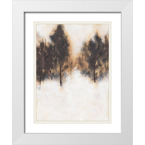 Winter Woods View I White Modern Wood Framed Art Print with Double Matting by Green, Jacob