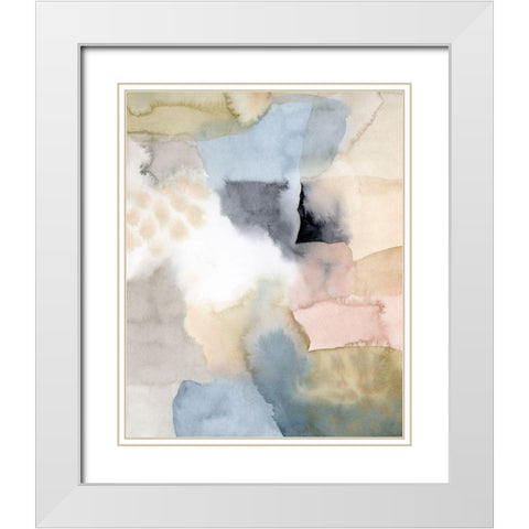 Salmon Rocks II White Modern Wood Framed Art Print with Double Matting by Popp, Grace