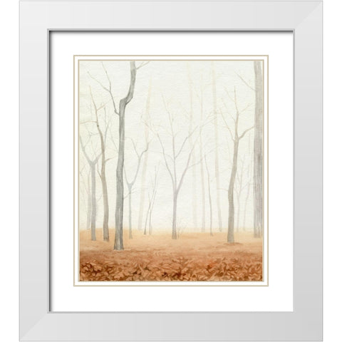Fall in the Forest I White Modern Wood Framed Art Print with Double Matting by Popp, Grace