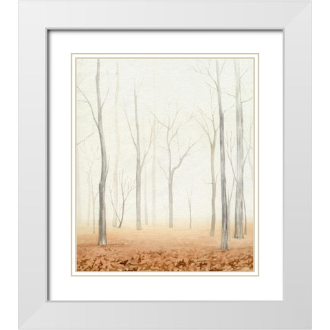 Fall in the Forest II White Modern Wood Framed Art Print with Double Matting by Popp, Grace