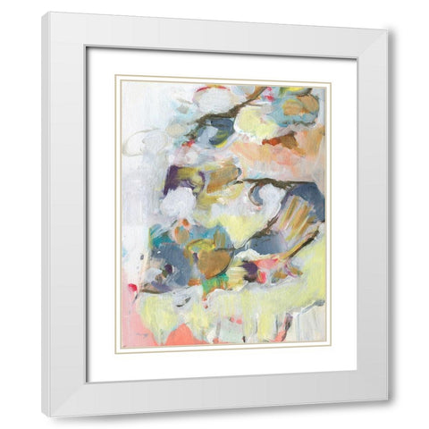 Flower Vendor I White Modern Wood Framed Art Print with Double Matting by Fuchs, Jodi