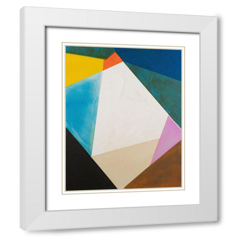 Modular I White Modern Wood Framed Art Print with Double Matting by Fuchs, Jodi