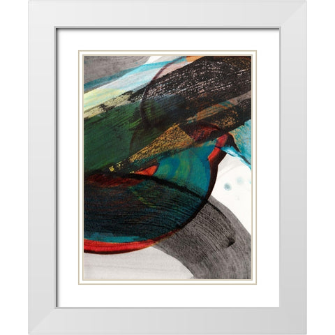 Carnival Trio I White Modern Wood Framed Art Print with Double Matting by Fuchs, Jodi