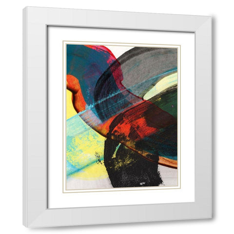 Carnival Trio III White Modern Wood Framed Art Print with Double Matting by Fuchs, Jodi