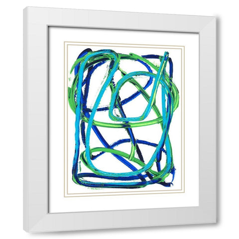 Cool Vector II White Modern Wood Framed Art Print with Double Matting by Fuchs, Jodi