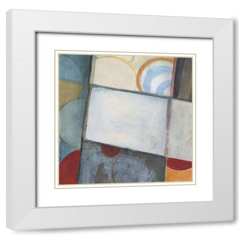 Seven Circles III White Modern Wood Framed Art Print with Double Matting by Fuchs, Jodi