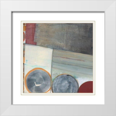Seven Circles IV White Modern Wood Framed Art Print with Double Matting by Fuchs, Jodi