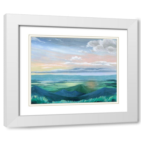 Sunset Outlook II White Modern Wood Framed Art Print with Double Matting by Popp, Grace