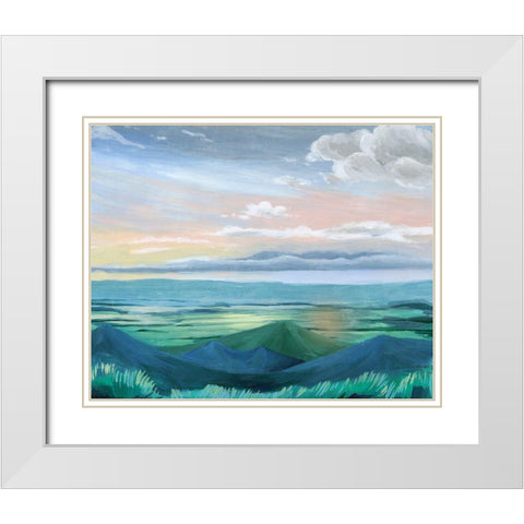 Sunset Outlook II White Modern Wood Framed Art Print with Double Matting by Popp, Grace