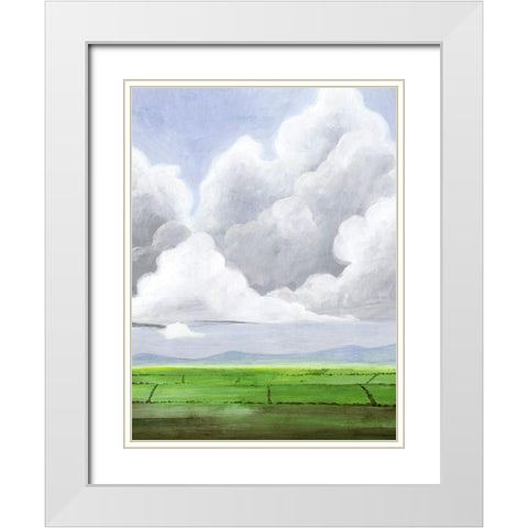 Hazy Horizon I White Modern Wood Framed Art Print with Double Matting by Popp, Grace