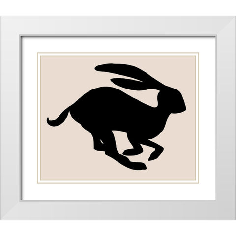 Animal Sprinter I White Modern Wood Framed Art Print with Double Matting by Green, Jacob